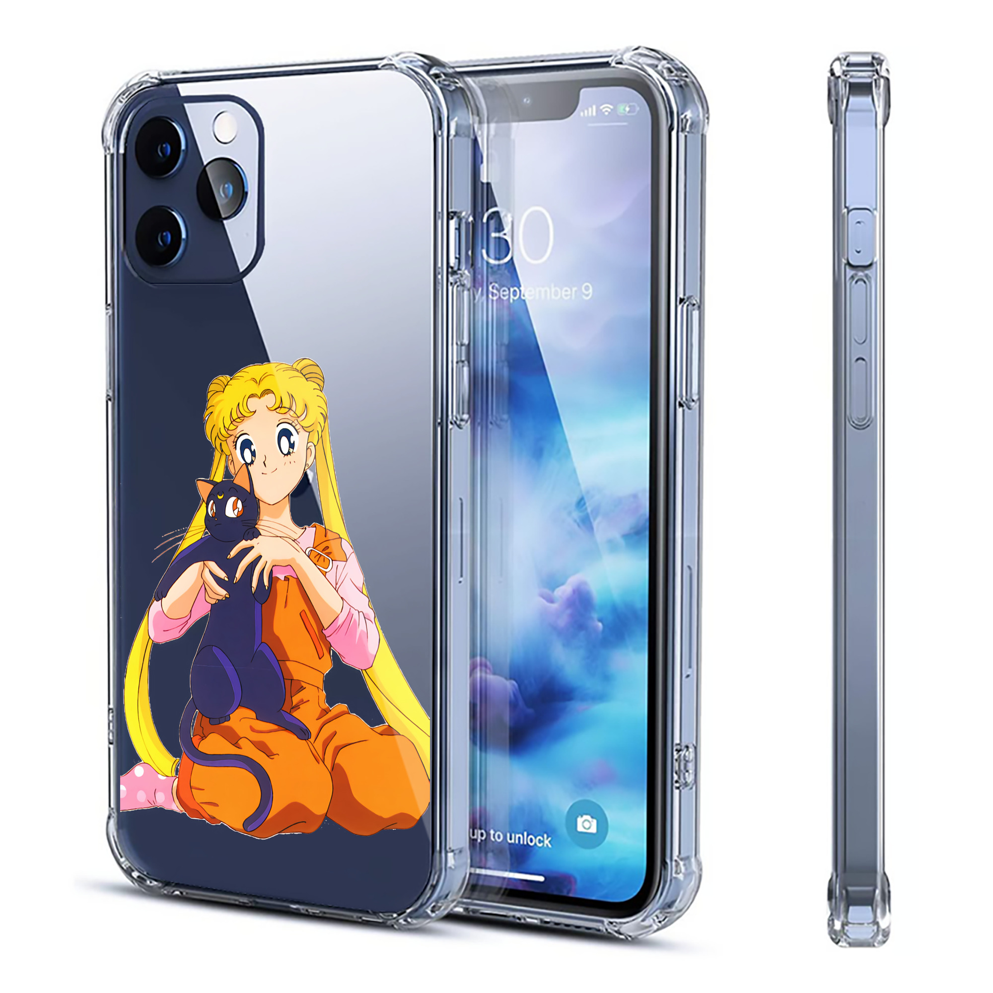 （画像用） 美少女戦士セーラームーン 愛野 美奈子 あいの みなこ Sailor Moon Aino Minako 【iPhone 12シリーズ対応】透明スマホケース（クリアソフトケース）